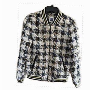 Anna Sui Multicolor Textured Bomber Jacket
